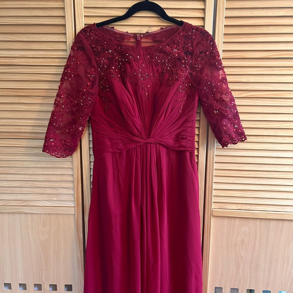 Azazie Red Mother of the Bride Dress size 4 - Picture 4 of 5